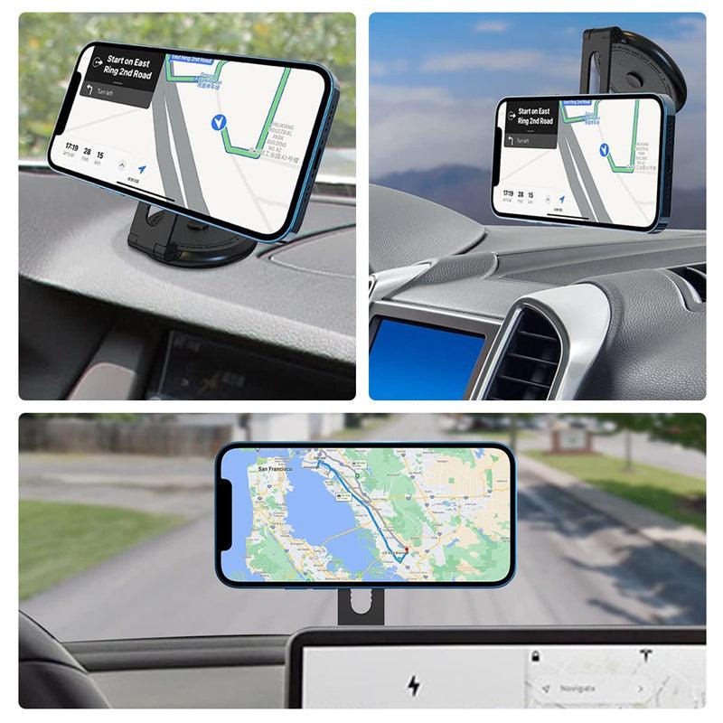 Model 3/Y Magnetic Phone Holder Foldaway Invisible With MagSafe For Tesla(2017-2023) - Evooor