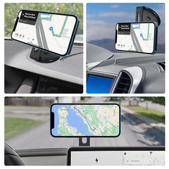 Model 3/Y Magnetic Phone Holder Foldaway Invisible With MagSafe For Tesla(2017-2023) - Evooor