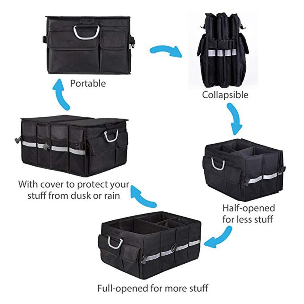 Tesla Model 3/Y/S/X/Cybertruck Organizer - Collapsible Car Trunk Organizer with Easy Storage - Evooor
