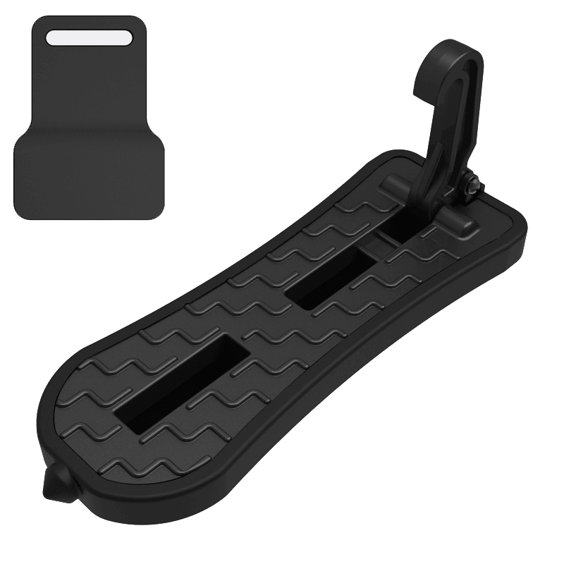 Tesla Model 3/Y/X/S Extended Car Door Step Foldable Car Roof Rack Step Universal Latch Hook Auxiliary Foot Pedal Aluminium Alloy Universal Fit - Evooor