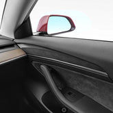Model 3/Y Alcantara Interior Front Door Trim Panel Caps for Tesla Model 3 (2021-2023) and Model Y 2023 - Evooor