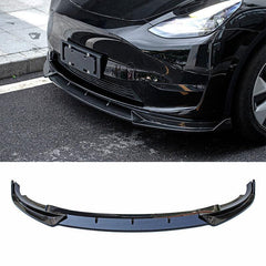Enhanced 2020-2024 Tesla Model Y Front Bumper Lip Spoiler Set for Style Upgrade - Evooor
