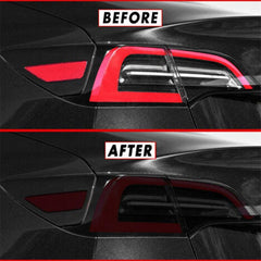 Model 3/Y Headlamps Protector Film-TPU Smoked Black Headlights Accessories 1 Pair For Tesla (2017-2023) - Evooor