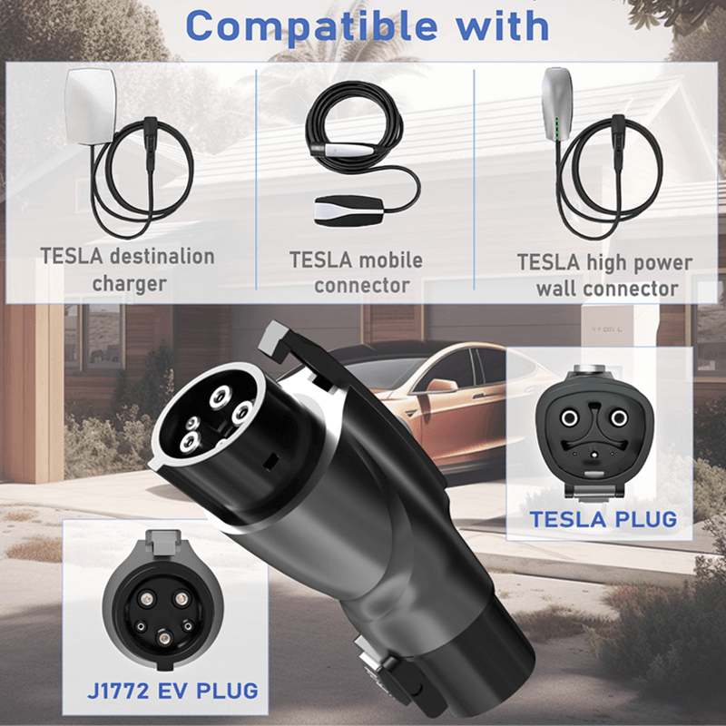 Tesla to J1772 Adapter for Tesla Model 3/Y/S/X/Cybertruck - Evooor