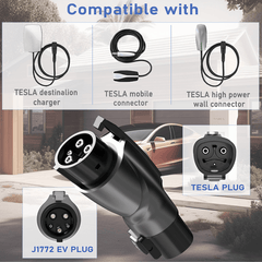 Tesla to J1772 Adapter for Tesla Model 3/Y/S/X/Cybertruck - Evooor