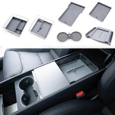 2024 Tesla Model 3 Highland Center Console Organizer Tray Designed For Armrest Storage Box Cup pad Wireless charging pad Set - Evooor