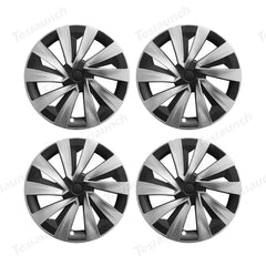 Set of 4 High-Quality 19'' Crossflow Wheel Covers Compatible with Tesla Model Y 2025+ - Sleek Helix 2.0 Design - Evooor