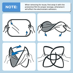 Electrostatic Adsorption Sunroof Ice Crystal Glass Roof Sunshade for Cybertruck - Evooor