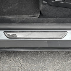 High-Quality Carbon Fiber Door Sill Guards Set for Tesla Model Y Juniper 2025+ (2 Pieces) - Evooor