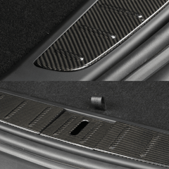 High-Quality Carbon Fiber Trunk Sill Protectors Set for Tesla Model X 2022 and Beyond - Evooor