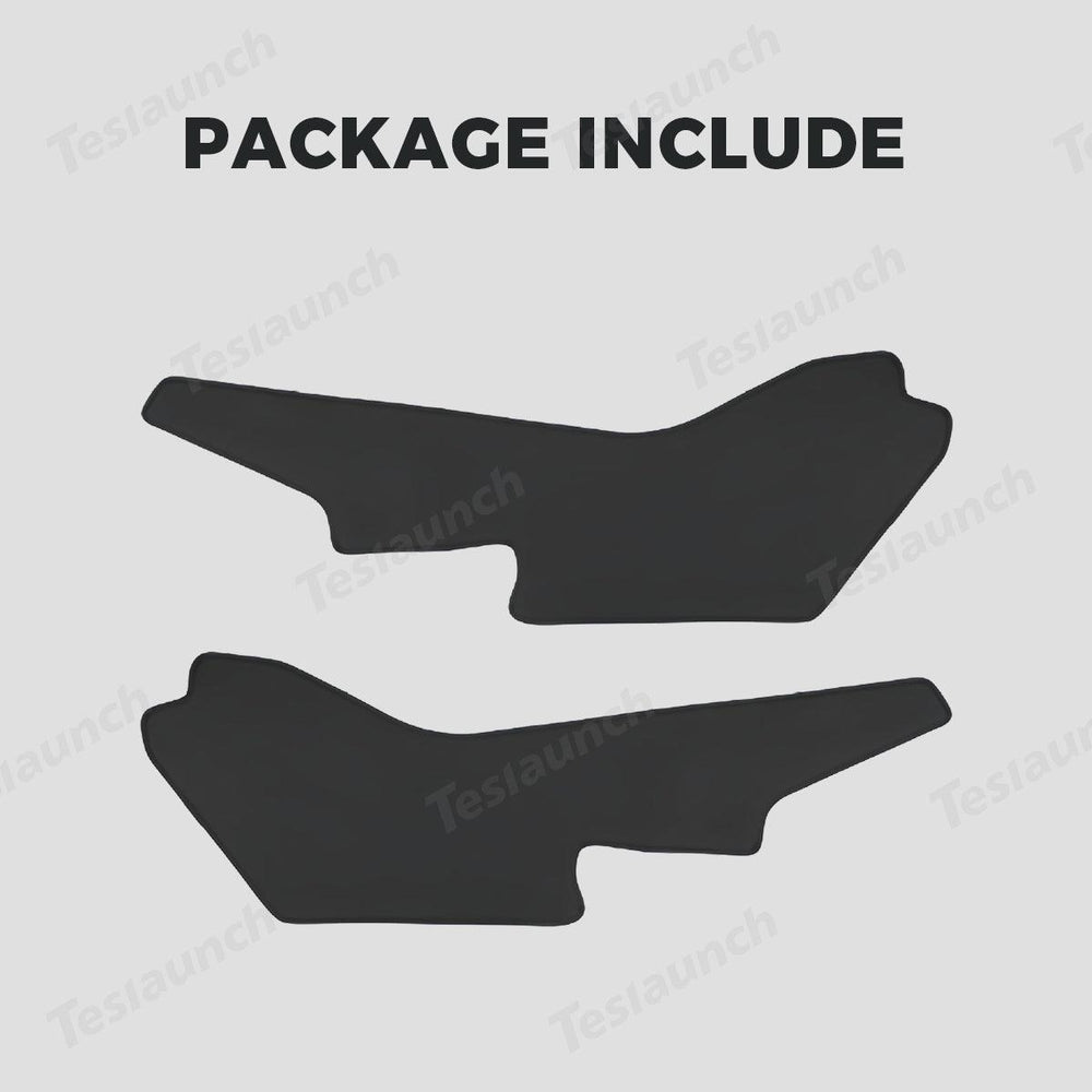 Extended-Length Center Console Side Kick Protection Pads -2-Piece Napa Leather Set for Tesla Model Y Juniper 2025+ - Evooor