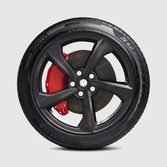 Set of 4 Red Brake Caliper Covers for Tesla Model Y - Enhanced Style for 2025+ Models - Evooor