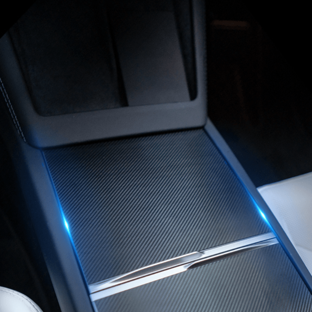Premium Vinyl Center Console Skin Guard for Tesla Model 3 - Protective Wrap for Highland 2024+ Configuration - Evooor
