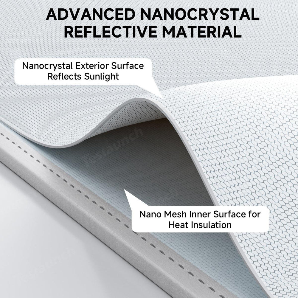 Split Nano Ice Crystal Glass Roof Sunshade for Cybertruck (2 PCS) - Evooor