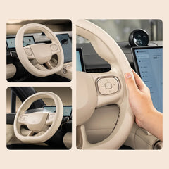 Nappa Leather D-Shaped Steering Wheel Cover For VW ID.3 2025 - Evooor