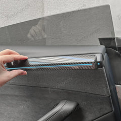 Glossy Carbon Fiber Door Panel Protectors for Tesla Model Y Juniper 2025+ (Set of 4) - Evooor