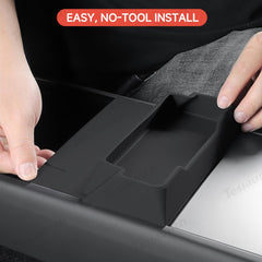 Multi-Functional Silicone Center Console Glasses Tray for Tesla Model Y Juniper 2025+ - Evooor