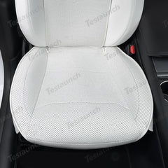 Napa Leather Seat Cushion Set – All-Season Ventilated Comfort for Tesla Model Y Juniper 2025+ (7-Piece Set) - Evooor
