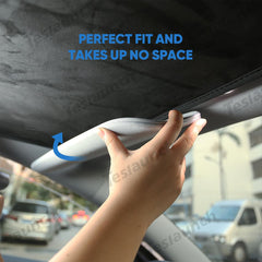 Enhanced Sunroof Sunshade with Reflective Ice Crystal and Suede for Tesla Model 3 - Optimized Shade for 2024 Edition - Evooor