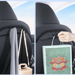 Convenient Foldable Car Seat Back Hook Hanger Organizer for Tesla Model 3/Y - Evooor