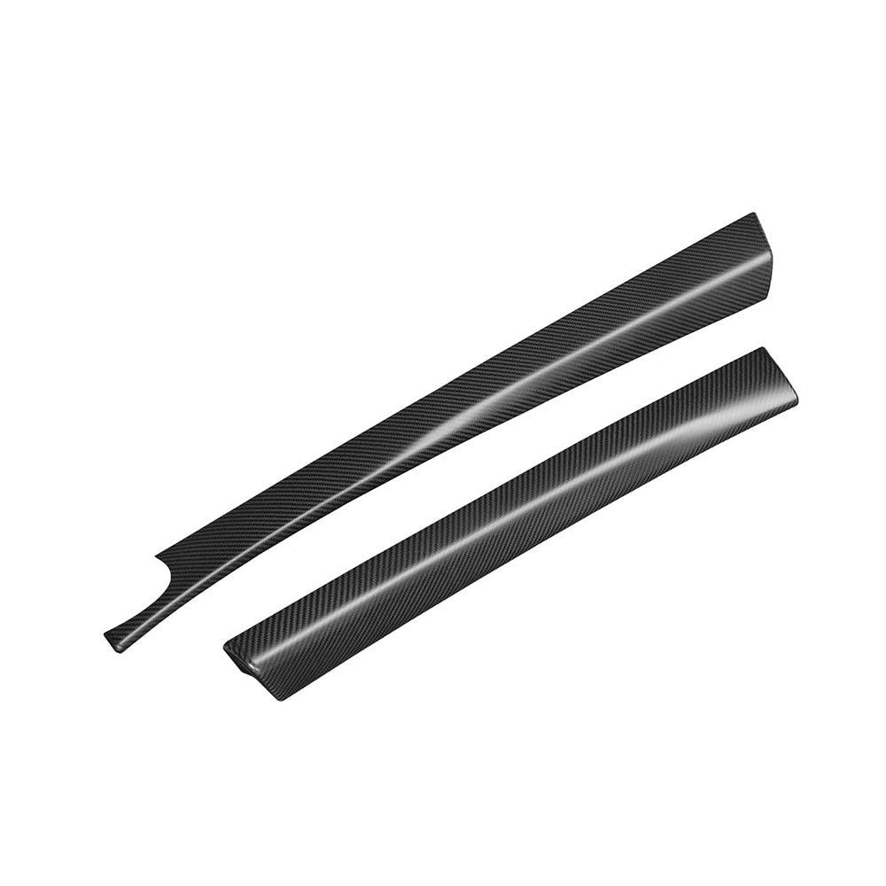 Highland 2024+ Tesla Model 3 Carbon Fiber Door Upper Overlay Covers Set - Front & Rear (4 Pieces) - Evooor