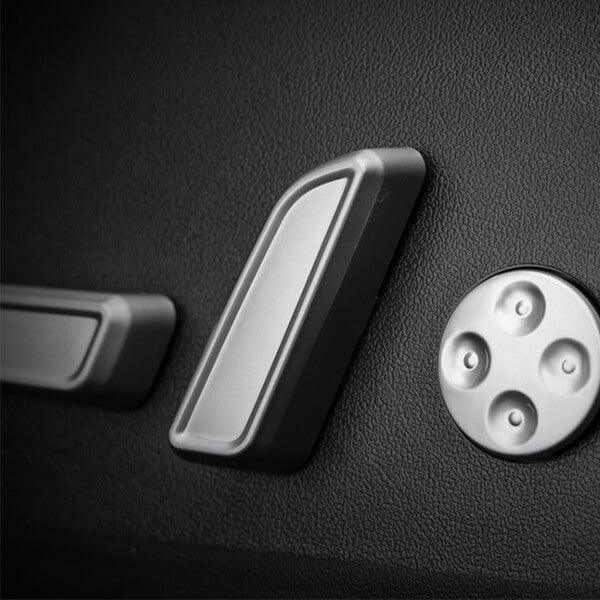 Tesla Model 3 & Y Seat Switch Caps Silver/Carbon Fiber (2017-2023) - Evooor