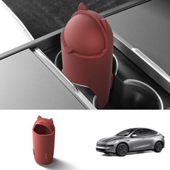 Tesla Model Y 2025+ Central Control Silicone Rubbish Bin Organizer - Juniper Color - Evooor