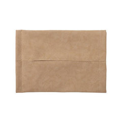 Luxury Nubuck Leather Tissue Box Holder for Tesla Model 3/Y Interior Upgrade (2017-2025) - Evooor