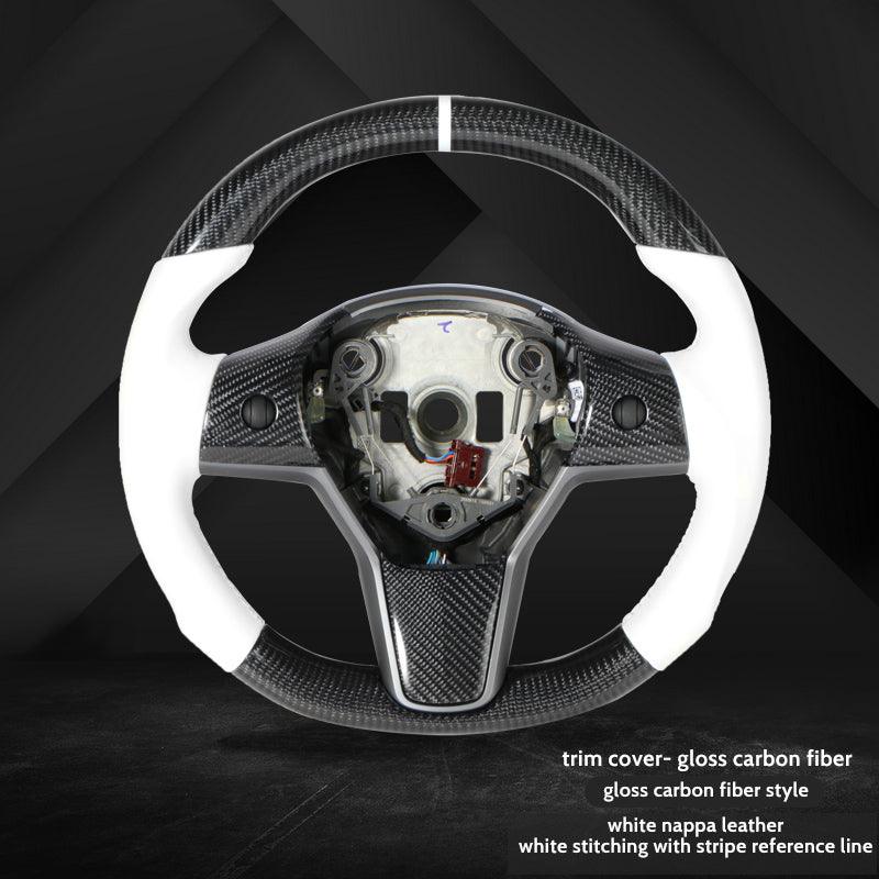 Performance Upgrade: Carbon Fiber Steering Wheel for Tesla Model 3/Y - Evooor