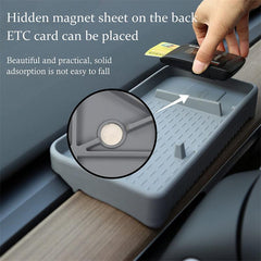 Model 3/Y Center Console Organizer Tray, Dashboard Hidden Non-Slip Tissue Sunglasses Storage Box For Tesla(2017-2023) - Evooor