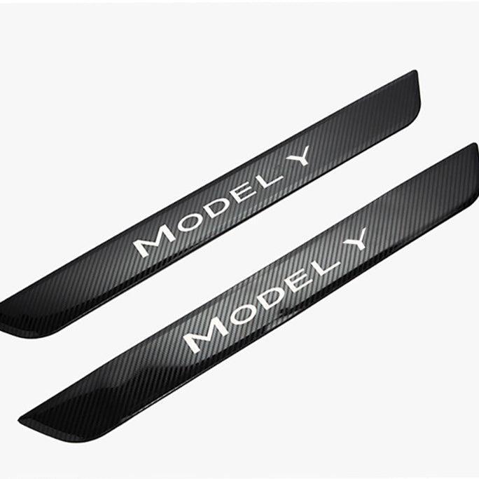 Tesla Model Y Door Sill Covers Vinyl Wrap Protector (2020-2023) - Evooor