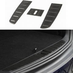 High-Quality Carbon Fiber Trunk Sill Protectors Set for Tesla Model X 2022 and Beyond - Evooor
