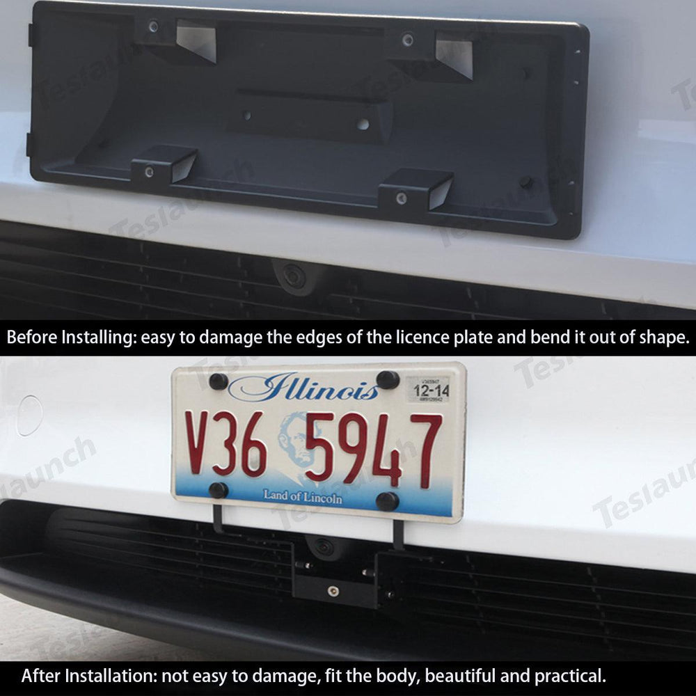 Drill-free Anti-theft US Standard License Plate Frame for Tesla Model Y Juniper 2025+ - Evooor