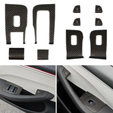 Highland 2024+ Tesla Model 3 Carbon Fiber Window Switch Cover Trim Set (10 Pieces) - Evooor
