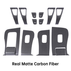 High-Quality Carbon Fiber Door Switch Covers for Tesla Model 3 and Model Y (Set of 12) - Evooor