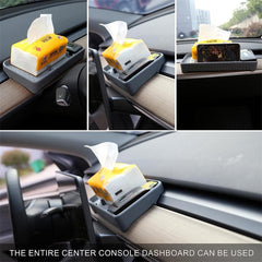 Model 3/Y Center Console Organizer Tray, Dashboard Hidden Non-Slip Tissue Sunglasses Storage Box For Tesla(2017-2023) - Evooor