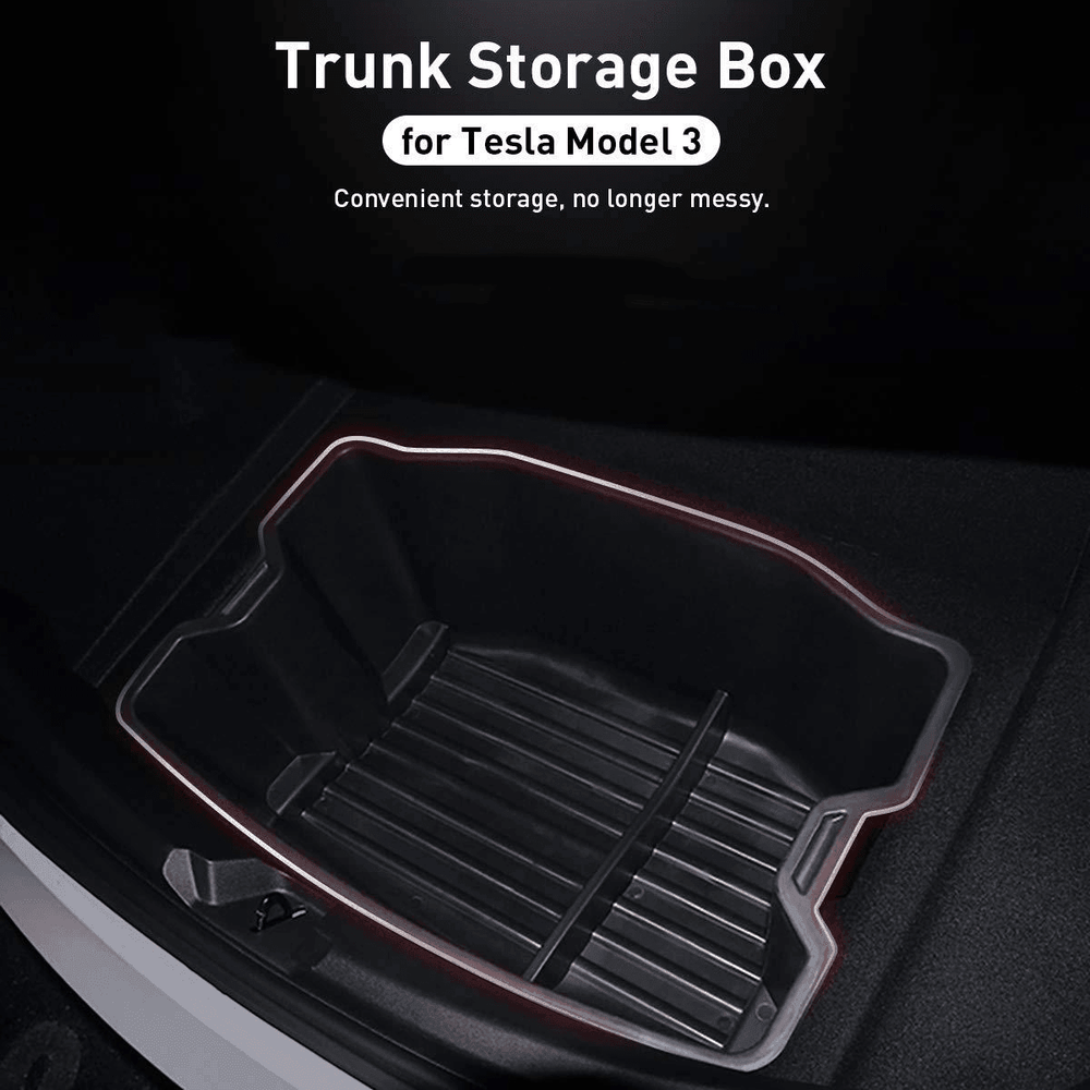Tesla Model 3 Trunk Storage Box with Organizational Features for (2017-2020) Models - Evooor