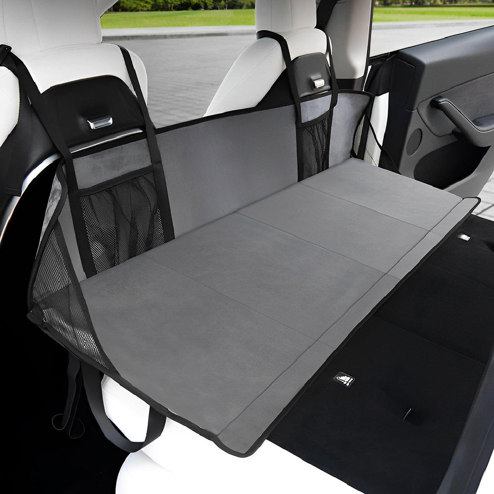 Protective Flannel Mattress Topper with Head Rest for Tesla Model 3/Y Camping Trips - Evooor