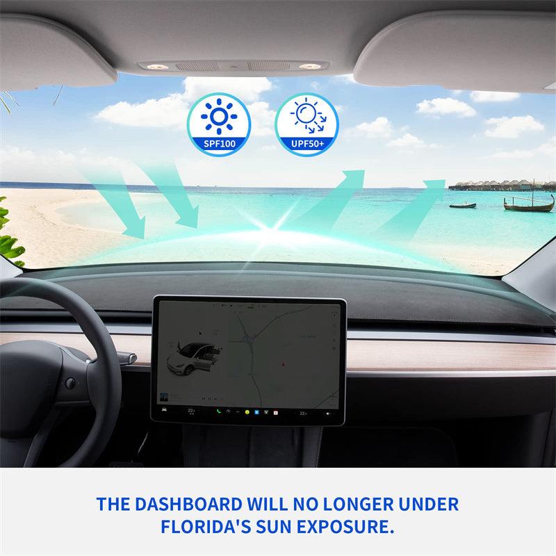 Model 3/Y Dashboard Premium Cover Sun Protection Non-Slip Pad For Tesla(2017-2023) - Evooor