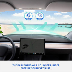 Model 3/Y Dashboard Premium Cover Sun Protection Non-Slip Pad For Tesla(2017-2023) - Evooor