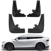 Durable Mud Flaps Set for Tesla Model X - 4 Pieces, Easy Installation (2015-2020) - Evooor