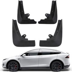Durable Mud Flaps Set for Tesla Model X - 4 Pieces, Easy Installation (2015-2020) - Evooor