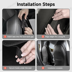 Leather Kick Mat Seat Back Protector for Tesla Model Y Juniper 2025+ - Evooor