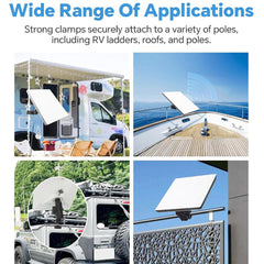 Universal Adjustable Clamp Mount for Satellite Dishes - Compatible with Starlink Mini Dish - Evooor