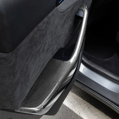 High-Quality Carbon Fiber Armrest Trims for Tesla Model Y Juniper 2025+ (Set of 4) - Evooor