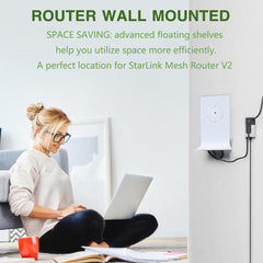 Adjustable Wall Mount Holder for Starlink Gen 2 Router with Swivel Function - Evooor