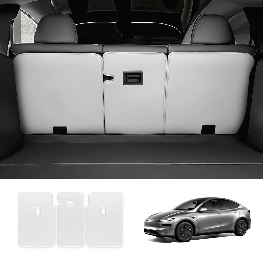 Nappa Leather Rear Seat Back Protector for Tesla Model Y Juniper 2025+ - Evooor