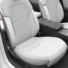 Napa Leather Seat Cushion Set – All-Season Ventilated Comfort for Tesla Model Y Juniper 2025+ (7-Piece Set) - Evooor