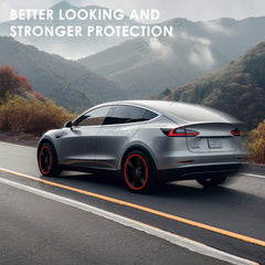 Model Y/3/S/X Wheel Rim Protectors Guard Alloy Wheel from Curb Rash (Set of 4 Rim Protectors) for Tesla(2012-2023) - Evooor