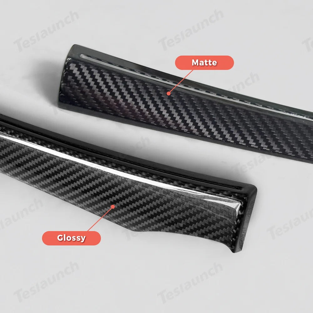 Glossy Carbon Fiber Door Panel Protectors for Tesla Model Y Juniper 2025+ (Set of 4) - Evooor